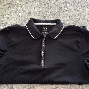 Armani Exchange zip up polo. Size large. Slim fit